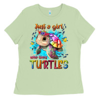 Matcha just a girl who loves turtles Ladies Tee - texasbilliewilder