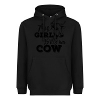 Black This Girl Loves Her Cow Heavyweight Hoodie - Bettercallsaul