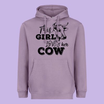 This Girl Loves Her Cow Heavyweight Hoodie Designed By Bettercallsaul