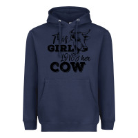 Navy This Girl Loves Her Cow Heavyweight Hoodie - Bettercallsaul