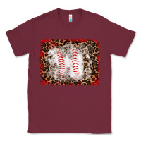 Burgundy baseball leopard background Classic Tee - RanaPortraitStore