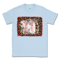 Dusty Blue baseball leopard background Classic Tee - RanaPortraitStore