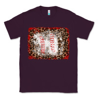 Plum baseball leopard background Classic Tee - RanaPortraitStore