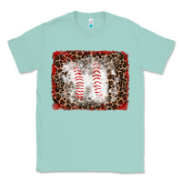 Seafoam baseball leopard background Classic Tee - RanaPortraitStore