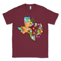 Burgundy christmas texas map Classic Tee - AdoDesignShop