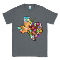 Charcoal Heather christmas texas map Classic Tee - AdoDesignShop