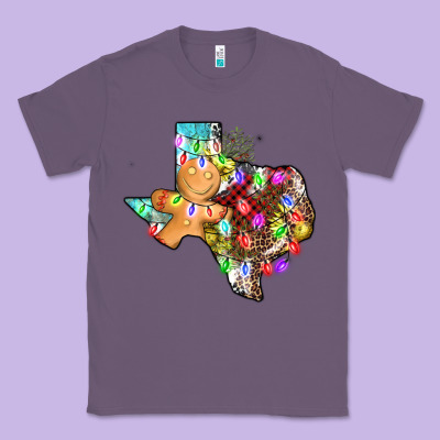 Christmas Texas Map Classic Tee Designed By Adodesignshop