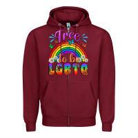 Burgundy Western Free To Be Lgbtq Zipper Hoodie - BundleAndBundleShop