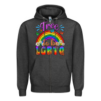 Charcoal Heather Western Free To Be Lgbtq Zipper Hoodie - BundleAndBundleShop