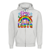 Dove Grey Western Free To Be Lgbtq Zipper Hoodie - BundleAndBundleShop
