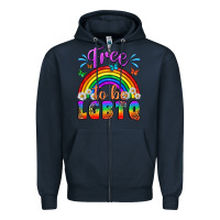 Navy Western Free To Be Lgbtq Zipper Hoodie - BundleAndBundleShop