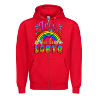 Red Western Free To Be Lgbtq Zipper Hoodie - BundleAndBundleShop