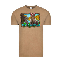 Vintage Coffee mama bear sees all with sunflowers Vintage Tee - Artiststas