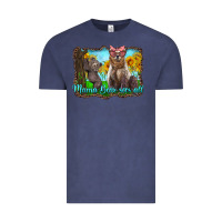 Vintage Denim mama bear sees all with sunflowers Vintage Tee - Artiststas