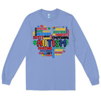 Colony Blue autism heart Long Sleeve Tee - MaliasSmallBusiness
