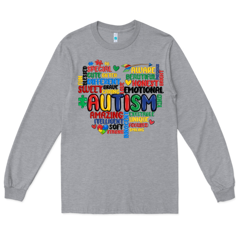 Autism Heart Long Sleeve Tee by MaliasSmallBusiness | Teevron