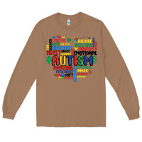 Toasted Coconut autism heart Long Sleeve Tee - MaliasSmallBusiness