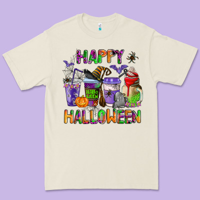 Happy Halloween Coffee Cups Premium Tee Designed By Adodesignshop