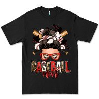 Black baseball mom messy bun Premium Tee - Zillion Design Studio