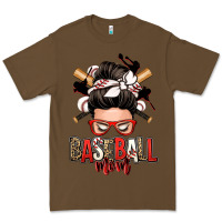 Cacao baseball mom messy bun Premium Tee - Zillion Design Studio