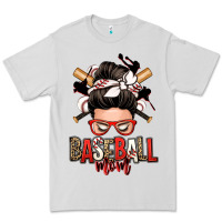 Dove Grey baseball mom messy bun Premium Tee - Zillion Design Studio