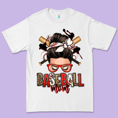 Baseball Mom Messy Bun Premium Tee Designed By Zillion Design Studio