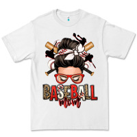 White baseball mom messy bun Premium Tee - Zillion Design Studio