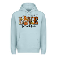 Blue Mist I Think I Love Fall Most of All Premium Hoodie - texasbilliewilder