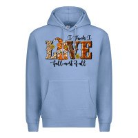 Colony Blue I Think I Love Fall Most of All Premium Hoodie - texasbilliewilder