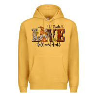 Mustard I Think I Love Fall Most of All Premium Hoodie - texasbilliewilder