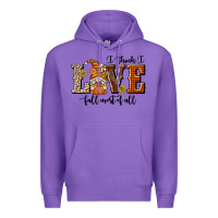 Purple I Think I Love Fall Most of All Premium Hoodie - texasbilliewilder