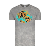 Cloud Rock glitter leopard turquoise patch Vintage Tee - AdoDesignShop