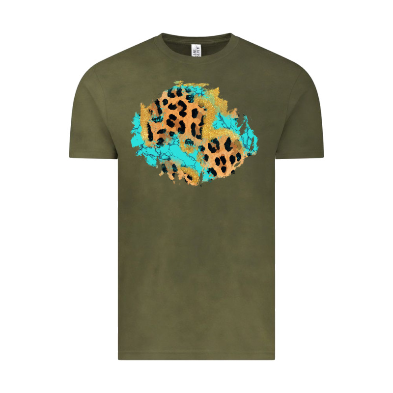 Glitter Leopard Turquoise Patch Vintage Tee by AdoDesignShop | Teevron