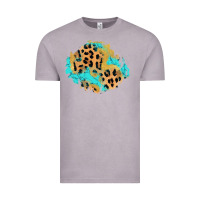 Vintage Zinc glitter leopard turquoise patch Vintage Tee - AdoDesignShop