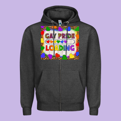 Gay Pride Loading Lgbtq Tumbler Zipper Hoodie Designed By Bundleandbundleshop