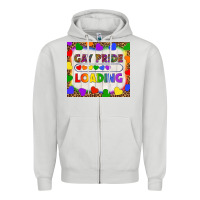 Dove Grey Gay Pride Loading LGBTQ Tumbler Zipper Hoodie - BundleAndBundleShop
