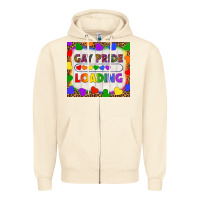 Sandshell Gay Pride Loading LGBTQ Tumbler Zipper Hoodie - BundleAndBundleShop