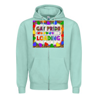 Seafoam Gay Pride Loading LGBTQ Tumbler Zipper Hoodie - BundleAndBundleShop
