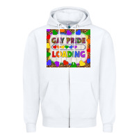 White Gay Pride Loading LGBTQ Tumbler Zipper Hoodie - BundleAndBundleShop
