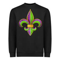 Black mardi gras fleur de lis leopard Heavyweight Sweatshirt - Jasminsmagicworld