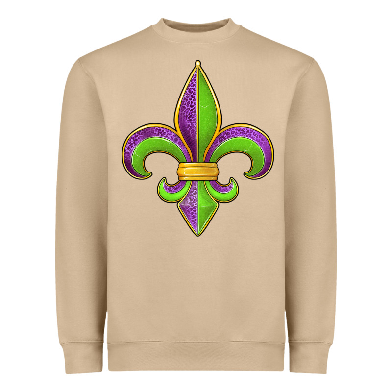 Mardi Gras Fleur De Lis Leopard Heavyweight Sweatshirt by Jasminsmagicworld | Teevron