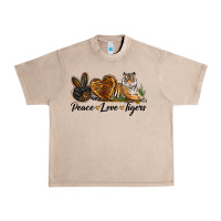 French Oak Peace Love Tigers Urban Heavy Tee - LillyAllenDesigns