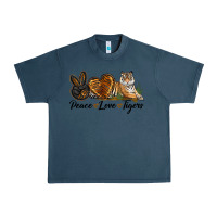 Midnight Navy Peace Love Tigers Urban Heavy Tee - LillyAllenDesigns