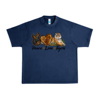 Navy Peace Love Tigers Urban Heavy Tee - LillyAllenDesigns