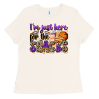 Bone i'm just here for the snacks basketball Ladies Tee - Zillion Design Studio