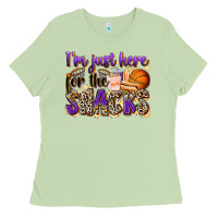 Matcha i'm just here for the snacks basketball Ladies Tee - Zillion Design Studio