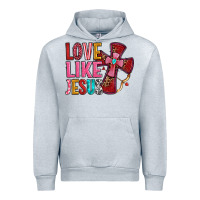 Heather Grey love like jesus Urban Hoodie - OliviaCreatesArt