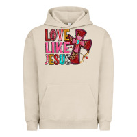 Pigment French Oak love like jesus Urban Hoodie - OliviaCreatesArt