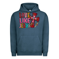 Pigment Midnight Navy love like jesus Urban Hoodie - OliviaCreatesArt