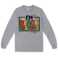 Heather Grey i'm black history Long Sleeve Tee - MaliasSmallBusiness